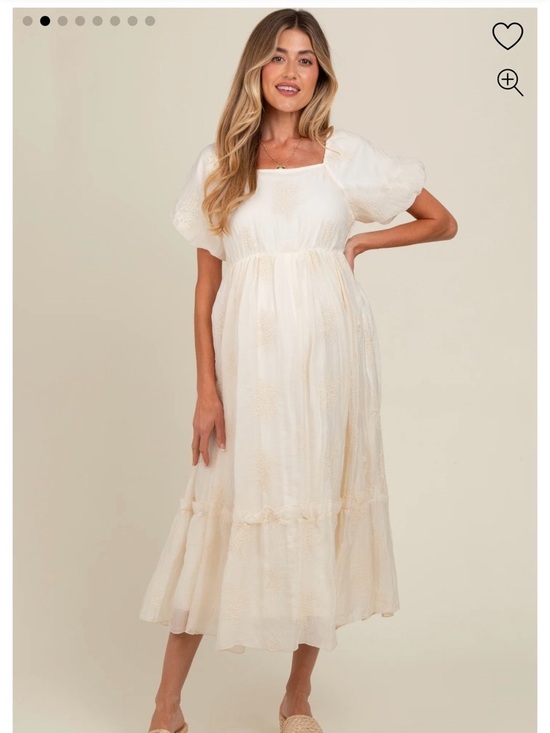Pinkblush Dresses & Skirts - Pinkblush Cream Square-Neck Tiered Midi Dress